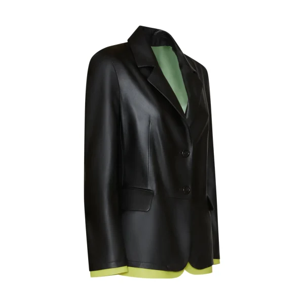 Flash Sale Fratelli Rossetti Nappa Leather Blazer With Contrasting Edging | Black