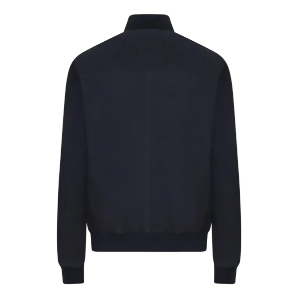 Shop Fratelli Rossetti Blue Suede Jacket | Navy blue