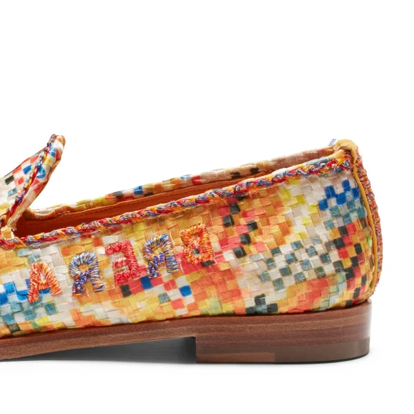 New Fratelli Rossetti Brera Loafer In Embroidered Fabric | Sun yellow