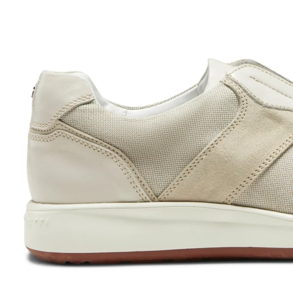 Store Fratelli Rossetti Milk-white Leather And Fabric Sneaker | Milk white