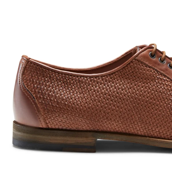 Flash Sale Fratelli Rossetti Woven Leather Lace-up Shoe | Tobacco Brown