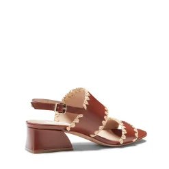 Discount Fratelli Rossetti Leather Sandal | Almond
