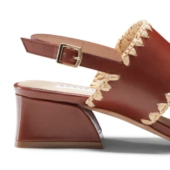 Discount Fratelli Rossetti Leather Sandal | Almond