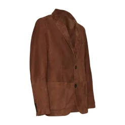 Store Fratelli Rossetti Bark-brown Suede Blazer | Bark brown