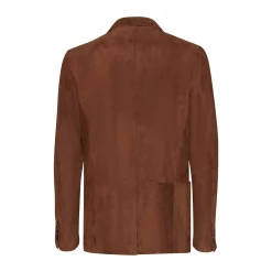 Store Fratelli Rossetti Bark-brown Suede Blazer | Bark brown