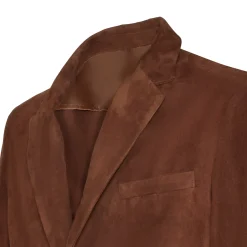 Store Fratelli Rossetti Bark-brown Suede Blazer | Bark brown
