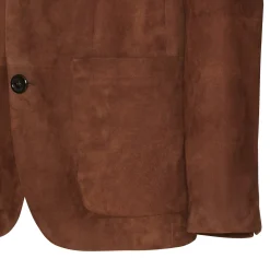 Store Fratelli Rossetti Bark-brown Suede Blazer | Bark brown