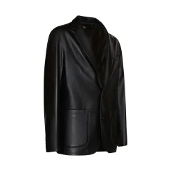 Best Sale Fratelli Rossetti Nappa Leather Blazer | Black