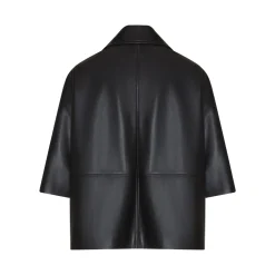 Online Fratelli Rossetti Nappa Leather Cape | Black