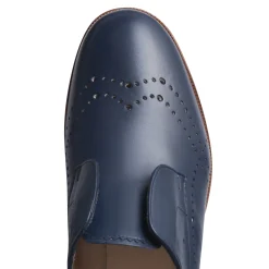 Discount Fratelli Rossetti Blue Leather Lace-up Shoes | Navy