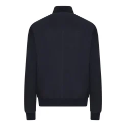 Shop Fratelli Rossetti Blue Suede Jacket | Navy blue