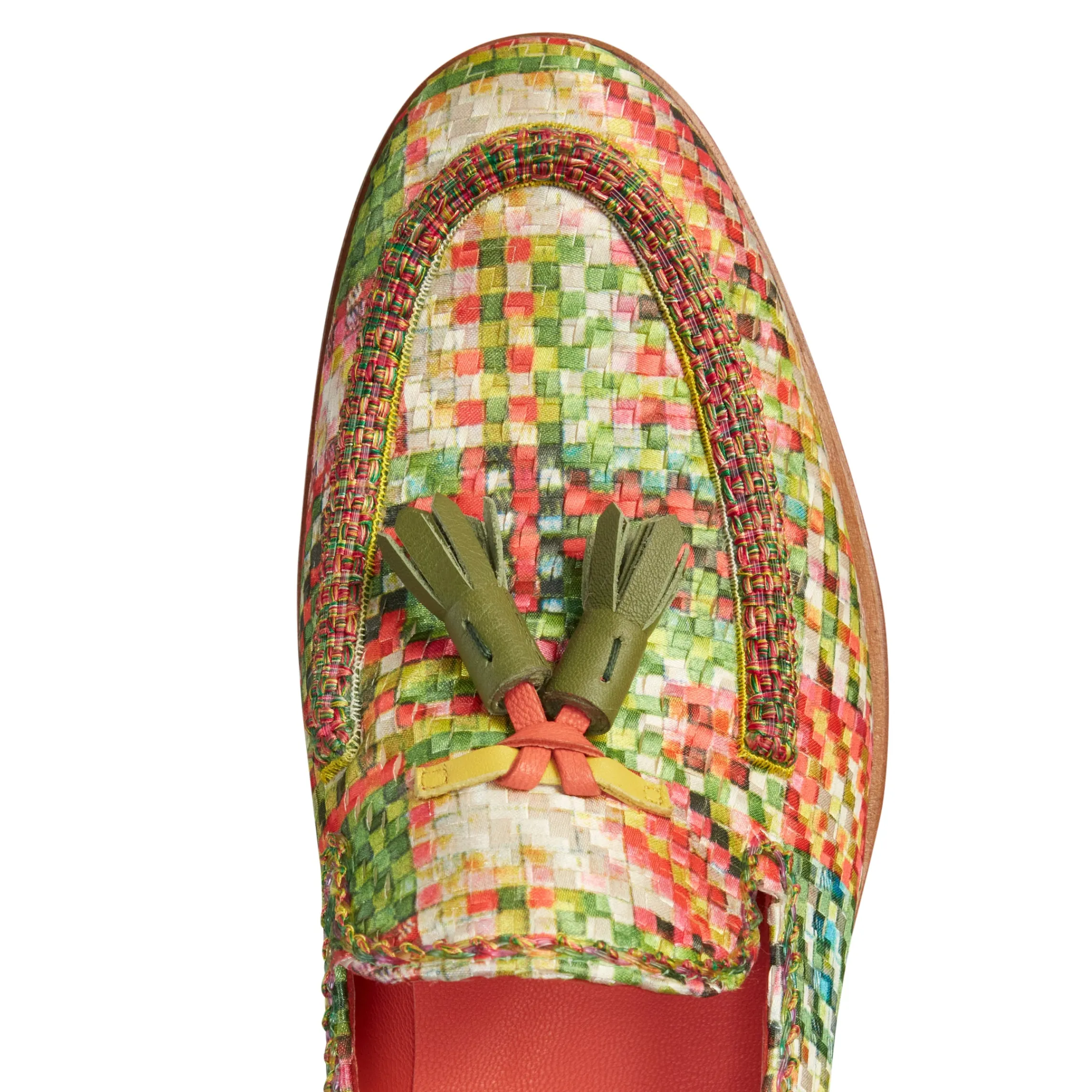 Sale Fratelli Rossetti Brera Loafer In Green Embroidered Fabric | Emerald