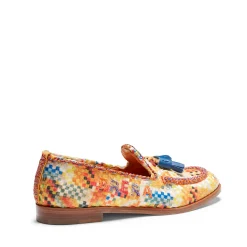 New Fratelli Rossetti Brera Loafer In Embroidered Fabric | Sun yellow