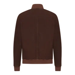 Shop Fratelli Rossetti Suede Bomber Jacket | Brown