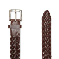 Fashion Fratelli Rossetti Cintura Uomo In Pelle Intrecciata- Chestnut