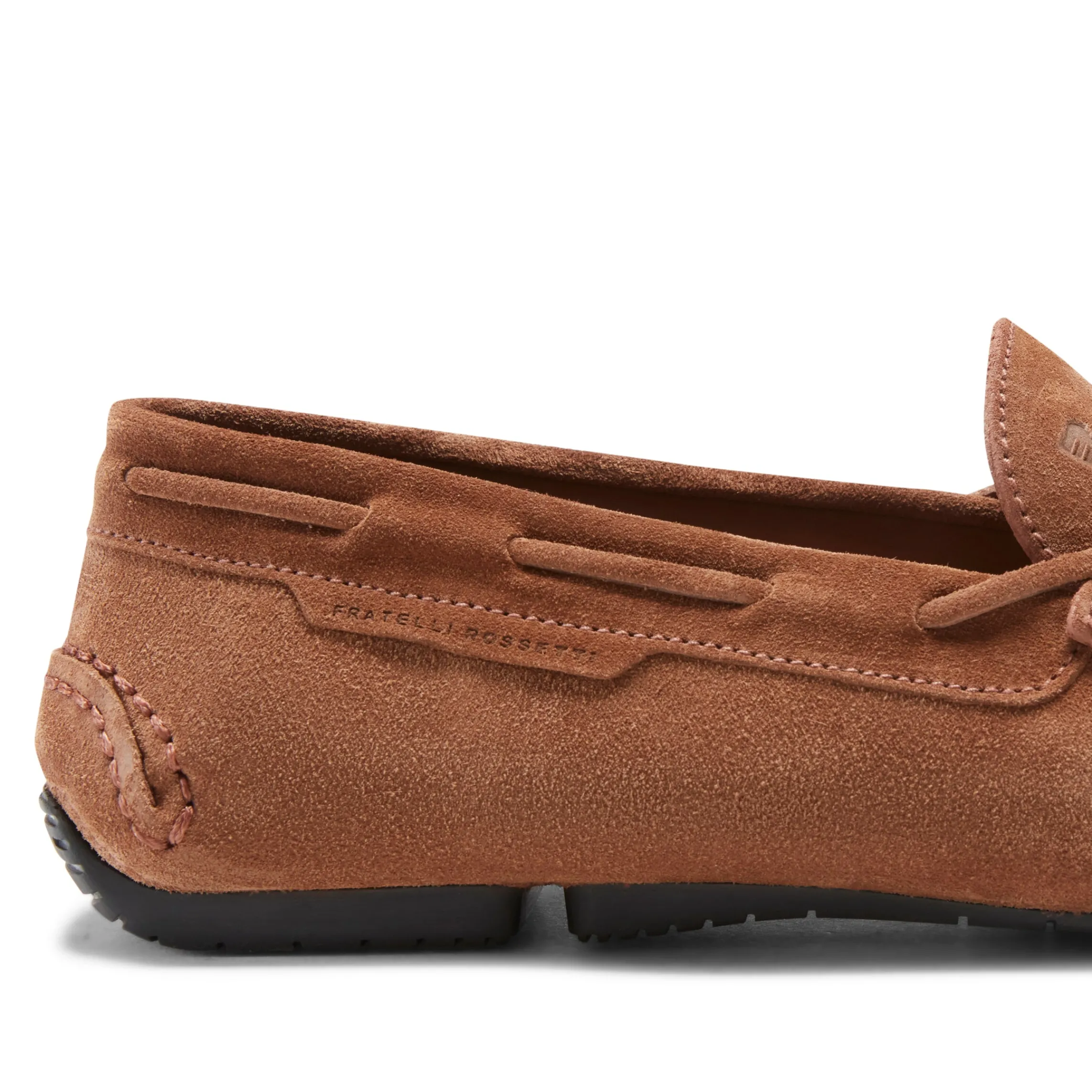 Sale Fratelli Rossetti Suede Driver Loafer | Cognac