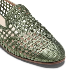 Clearance Fratelli Rossetti Green Woven Slipper | Verde