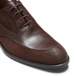 Flash Sale Fratelli Rossetti Leather And Suede Lace-up Shoe | Mahogany