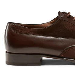 Flash Sale Fratelli Rossetti Leather And Suede Lace-up Shoe | Mahogany