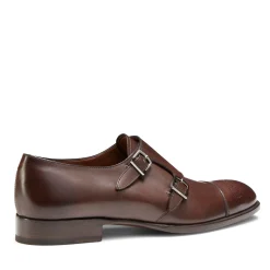 Best Sale Fratelli Rossetti Leather Double-buckle Derby Shoe | Mahogany