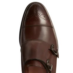 Best Sale Fratelli Rossetti Leather Double-buckle Derby Shoe | Mahogany