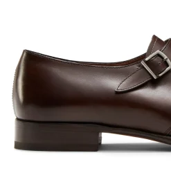 Best Sale Fratelli Rossetti Leather Double-buckle Derby Shoe | Mahogany