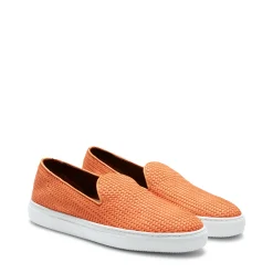 New Fratelli Rossetti Mandarin Woven Suede Slipper | Orange