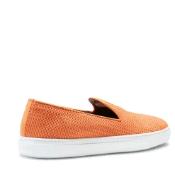 New Fratelli Rossetti Mandarin Woven Suede Slipper | Orange