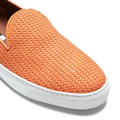 New Fratelli Rossetti Mandarin Woven Suede Slipper | Orange