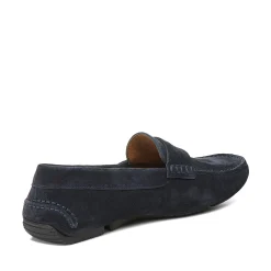 Fashion Fratelli Rossetti Mocassino Driver In Suede- Navy blue