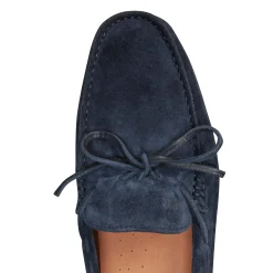 Discount Fratelli Rossetti Mocassino Driver Uomo In Suede- Navy blue