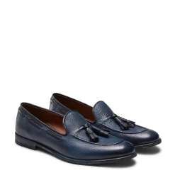 Hot Fratelli Rossetti Mocassino Uomo In Pelle- Navy blue
