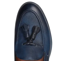 Hot Fratelli Rossetti Mocassino Uomo In Pelle- Navy blue