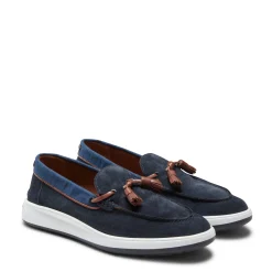 Hot Fratelli Rossetti Mocassino Uomo In Suede- Navy blue