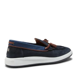 Hot Fratelli Rossetti Mocassino Uomo In Suede- Navy blue