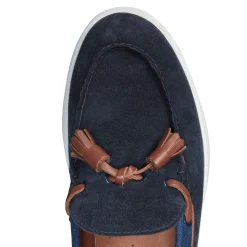 Hot Fratelli Rossetti Mocassino Uomo In Suede- Navy blue