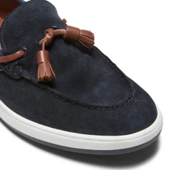Hot Fratelli Rossetti Mocassino Uomo In Suede- Navy blue