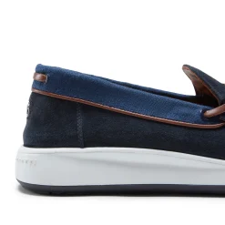 Hot Fratelli Rossetti Mocassino Uomo In Suede- Navy blue