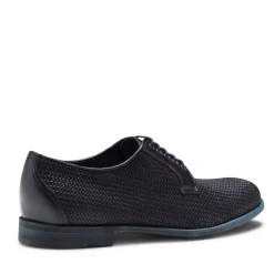 Flash Sale Fratelli Rossetti Woven Leather Lace-up Shoe | Navy blue
