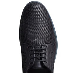 Flash Sale Fratelli Rossetti Woven Leather Lace-up Shoe | Navy blue