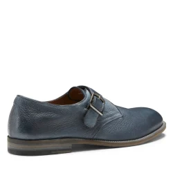 Cheap Fratelli Rossetti Blue Leather Double-buckle Derby Shoe | Ocean