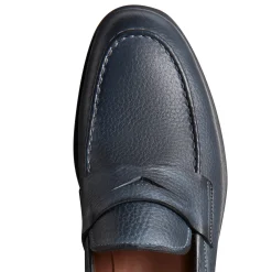 Cheap Fratelli Rossetti Blue Leather Loafer | Ocean