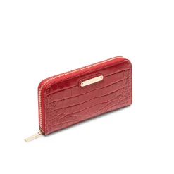 Clearance Fratelli Rossetti Portafoglio Zip Around In Pelle- Cherry red