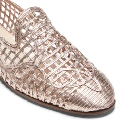 Fashion Fratelli Rossetti Woven Slipper | Rose gold