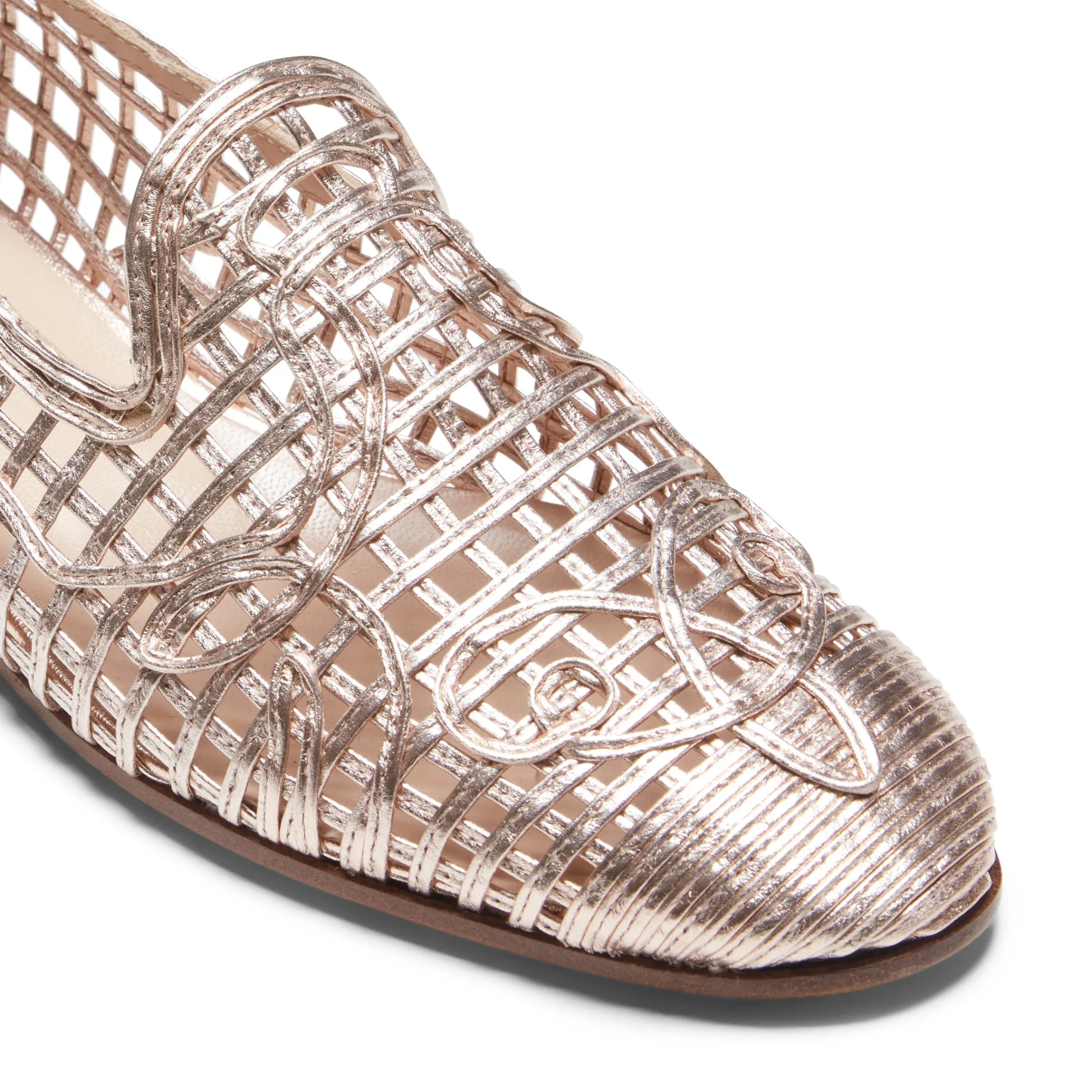 Fashion Fratelli Rossetti Woven Slipper | Rose gold