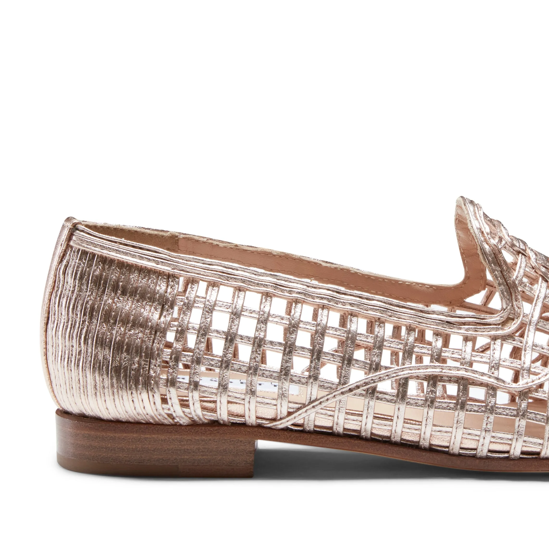 Fashion Fratelli Rossetti Woven Slipper | Rose gold