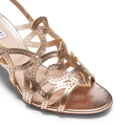 Shop Fratelli Rossetti Sandalo Donna In Pelle- Light gold