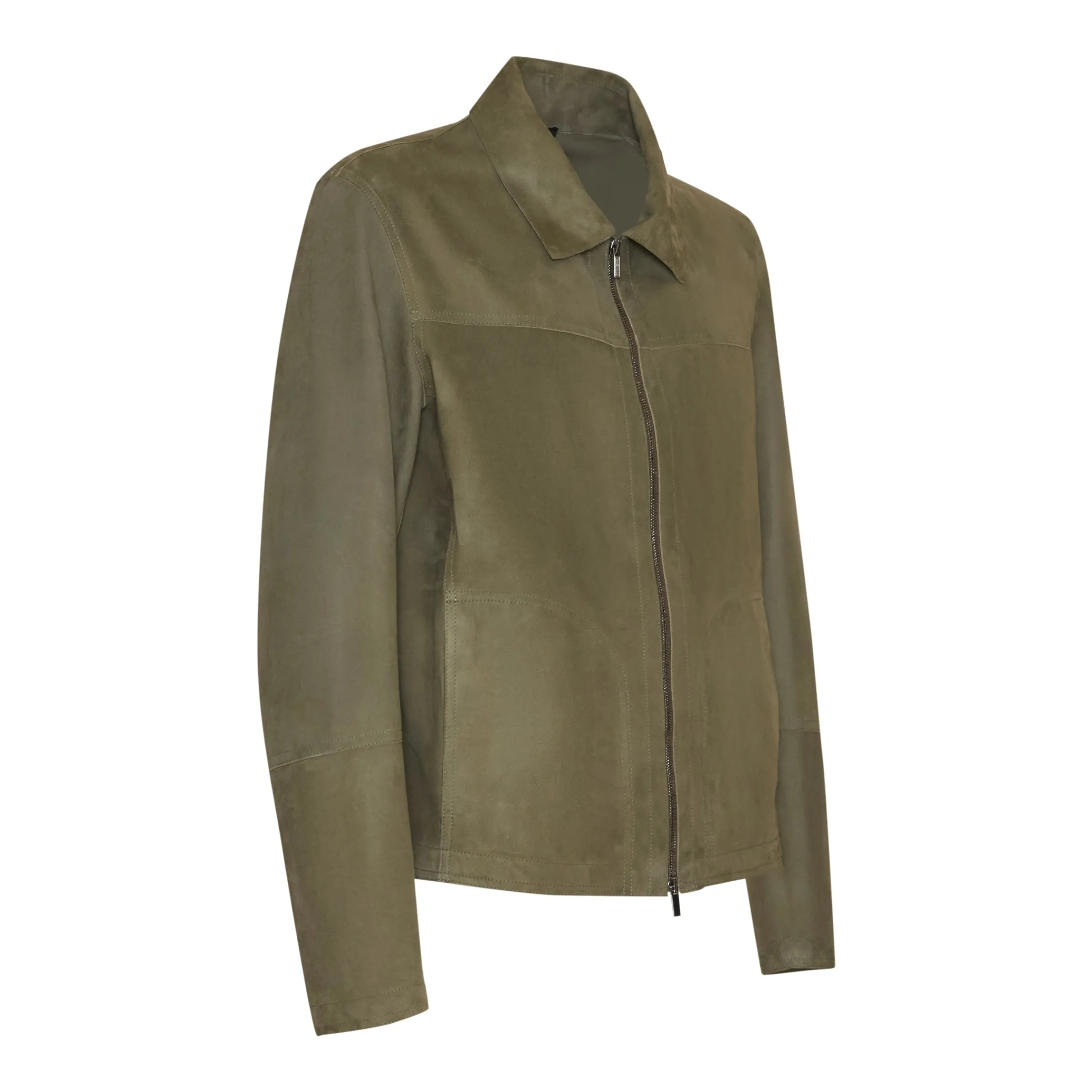 Store Fratelli Rossetti Green Suede Jacket | Seaweed