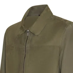 Store Fratelli Rossetti Green Suede Jacket | Seaweed
