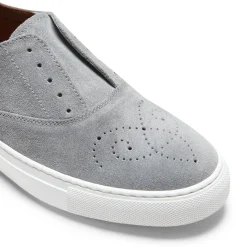 Outlet Fratelli Rossetti Sneaker Uomo In Suede- Denim blue